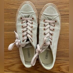 Converse pink suede women’s shoes, size 7